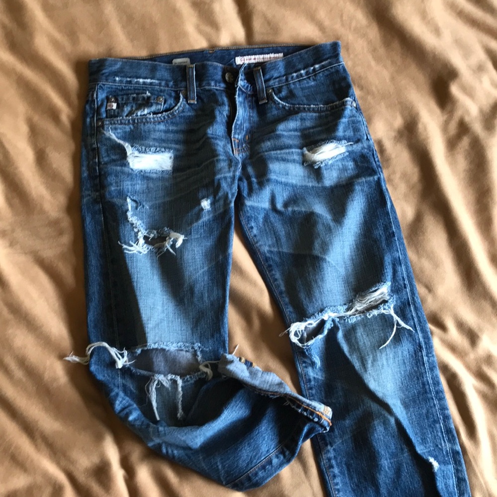 Ag Adriano Goldschmied ex boyfriend crop jean